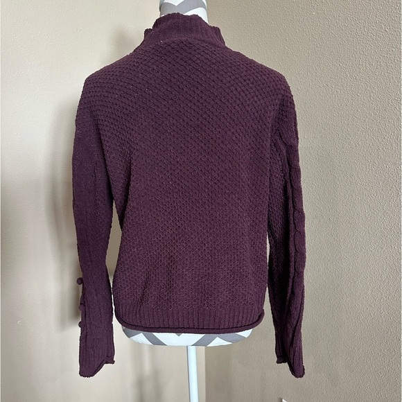 MORAL FIBER Women’s Maroon Sweater with ball details on sleeves - Picture 2 of 5
